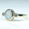 10k Gold - Solid Queensland Boulder Opal - Natural Diamonds
