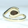 Solid Opal Gold Ring Rear View