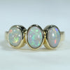 Natural Australian Gold Opal Trilogy Ring