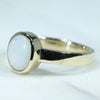10k Gold - Solid Coober Pedy White Opal