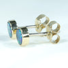 Gold Opal Studs Side View