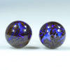 Natural Australian Opal Matrix Gold Ball Studs