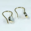 Gold Opal Earrings Side View