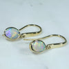 10k Gold - 2 Solid Lightning Ridge Crystal Opals