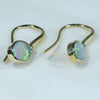 Lightning Ridge Crystal  Opal Gold Earrings (8 x 5.5mm) Code EE17