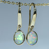 Natural Australian Lightning Ridge Crystal Gold Earrings