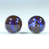 Natural Australian Matrix Opal Gold Ball Studs
