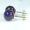 Gold Opal Studs Side View