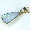 Gold Opal Pendant Side View
