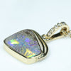 Gold Opal Pendant Side View
