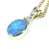 10k Gold - Solid Queensland Boulder Opal - Natural Diamond