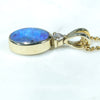 Gold Opal Pendant Side View