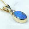Gold Opal Pendant Side View