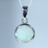 Natural Australian Boulder Opal Silver Pendant
