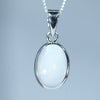 Natural Australian White Opal Silver Pendant
