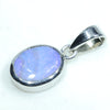 Australian Boulder Opal Silver Pendant with Silver Chain (10mm x 8mm) Code - FF127