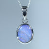 Natural Australian Boulder Opal Silver Pendant