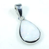 Coober Pedy White Opal Silver Pendant with Silver Chain (12mm x 8mm)  Code - FF110