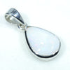 Coober Pedy White Opal Silver Pendant with Silver Chain (12mm x 8mm)  Code - FF110