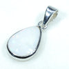 Coober Pedy White Opal Silver Pendant with Silver Chain (12mm x 8mm)  Code - FF110