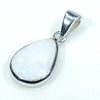 Sterling Silver - Solid Coober Pedy White Opal