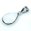 Coober Pedy White Opal Silver Pendant with Silver Chain (12mm x 8mm)  Code - FF110