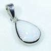 Coober Pedy White Opal Silver Pendant with Silver Chain (12mm x 8mm)  Code - FF110