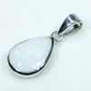 Coober Pedy White Opal Silver Pendant with Silver Chain (12mm x 8mm)  Code - FF110