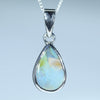 Natural Australian Boulder Opal Silver Pendant