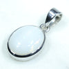 Coober Pedy White Opal Silver Pendant with Silver Chain (12mm x 9mm)  Code -FF128