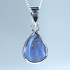 Natural Australian Boulder Opal Silver Pendant