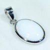Sterling Silver - Solid Coober Pedy White Opal