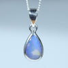 Natural Australian Boulder Opal Silver Pendant
