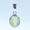 Natural Australian Boulder Opal Silver Pendant 