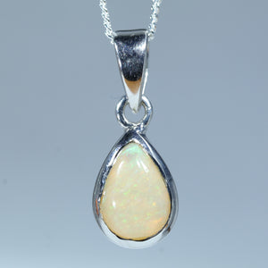 Natural Australian Boulder Opal Silver Pendant