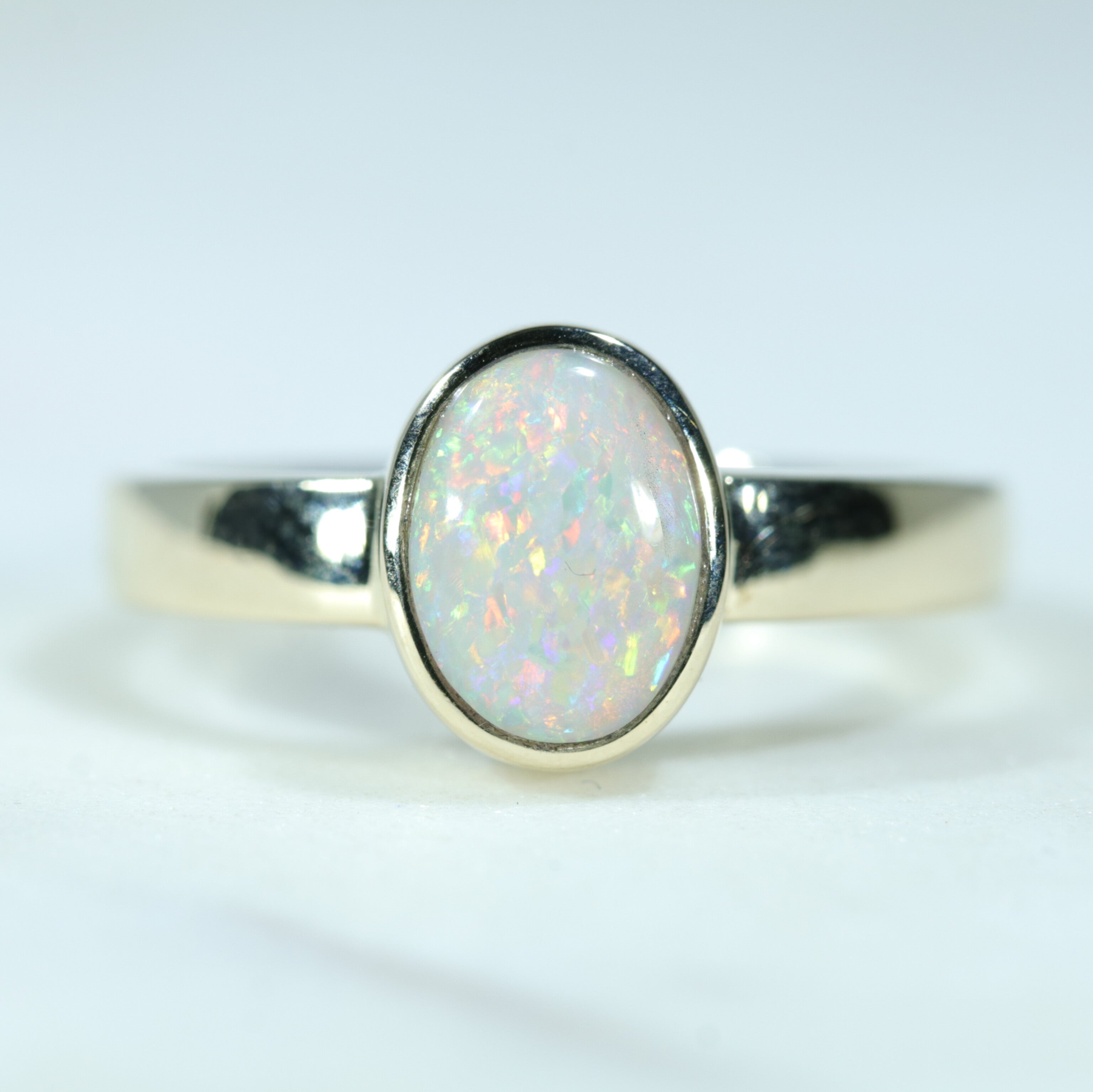 Opal Rings - All Natural Australian Opal - Tsavorite – Hawkes and Co