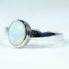 14k White Gold - Solid Lightning Ridge White Opal