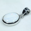 Sterling Silver - Solid Coober Pedy Whte Opal