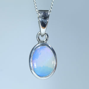 Natural Australian Boulder Opal Silver Pendant