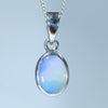 Natural Australian Boulder Opal Silver Pendant