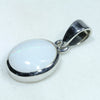 Sterling Silver  - Solid Coober Pedy White Opal