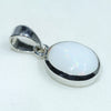 Coober Pedy White Opal Silver Pendant with Silver Chain (10mm x 8mm)  Code - FF95