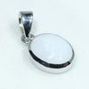 Coober Pedy White Opal Silver Pendant with Silver Chain (10mm x 8mm)  Code - FF95
