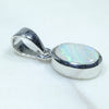 Australian Boulder Opal Silver Pendant with Silver Chain (9mm x 6mm) Code - FF111