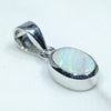 Australian Boulder Opal Silver Pendant with Silver Chain (9mm x 6mm) Code - FF111