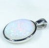 Sterling Silver - Solid Coober Pedy White Opal