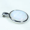 Coober Pedy White Opal Silver Pendant with Silver Chain (13mm x 10mm)  Code - FF143