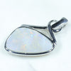 Coober Pedy Dark Opal Silver Pendant with Silver Chain (15mm x 10mm)  Code - FF145