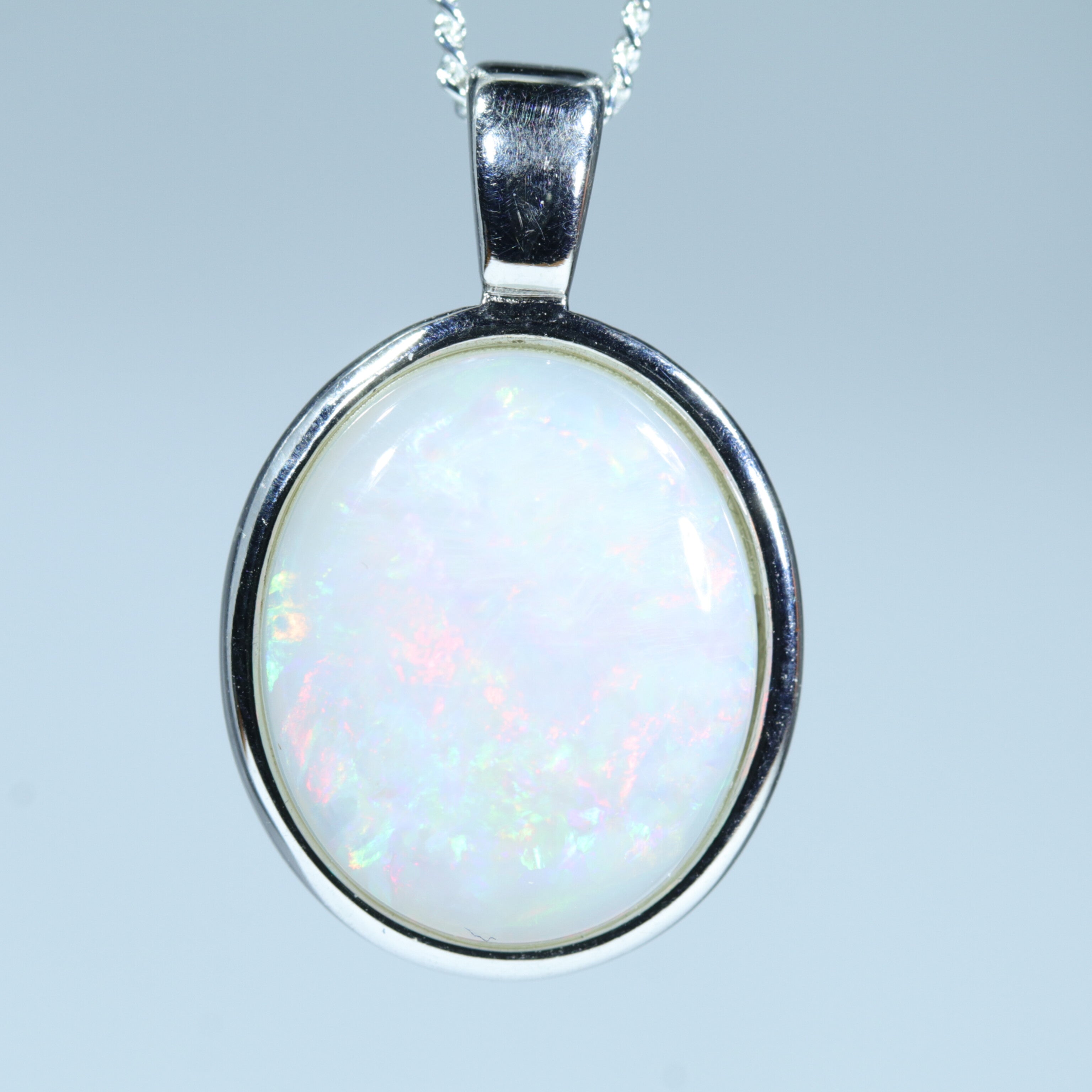 white opal pendant