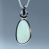Natural Australian Coober Pedy Crystal Opal Silver Pendant